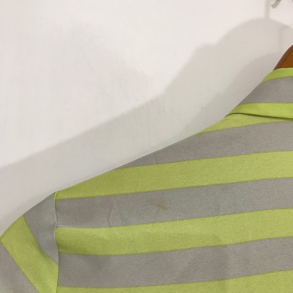 Ann Taylor Light Gray and Green Stripe Top - Picture 8 of 8